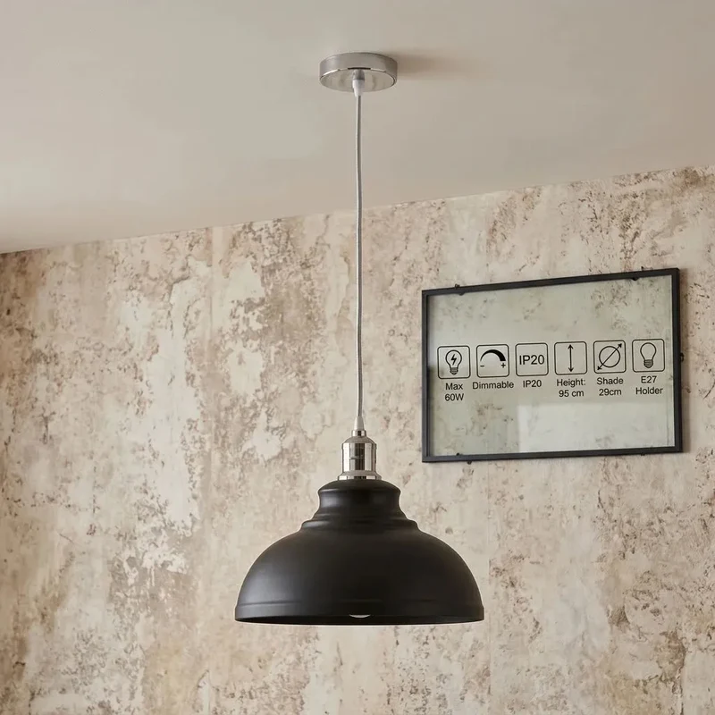 Vintage Bistro Hängelampe – Industrie Gutsherrenleuchte Esstisch | Ø 29cm | E27 ~4176
